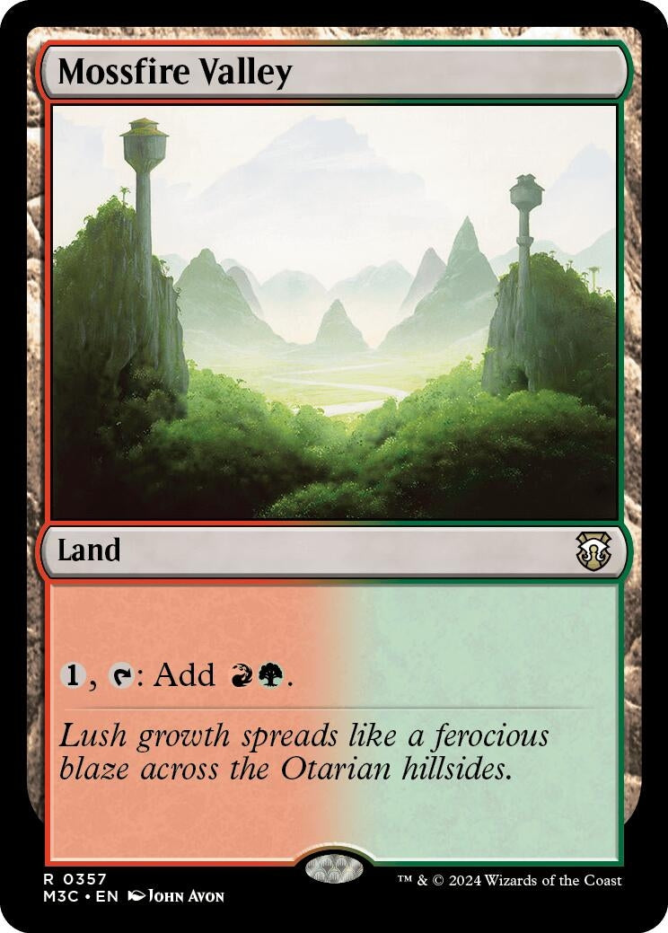 Image for Mossfire Valley (Ripple Foil) (357) (M3C) - Magic: The Gathering