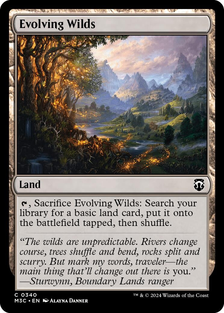 Image for Evolving Wilds (Ripple Foil) (340) (M3C) - Magic: The Gathering