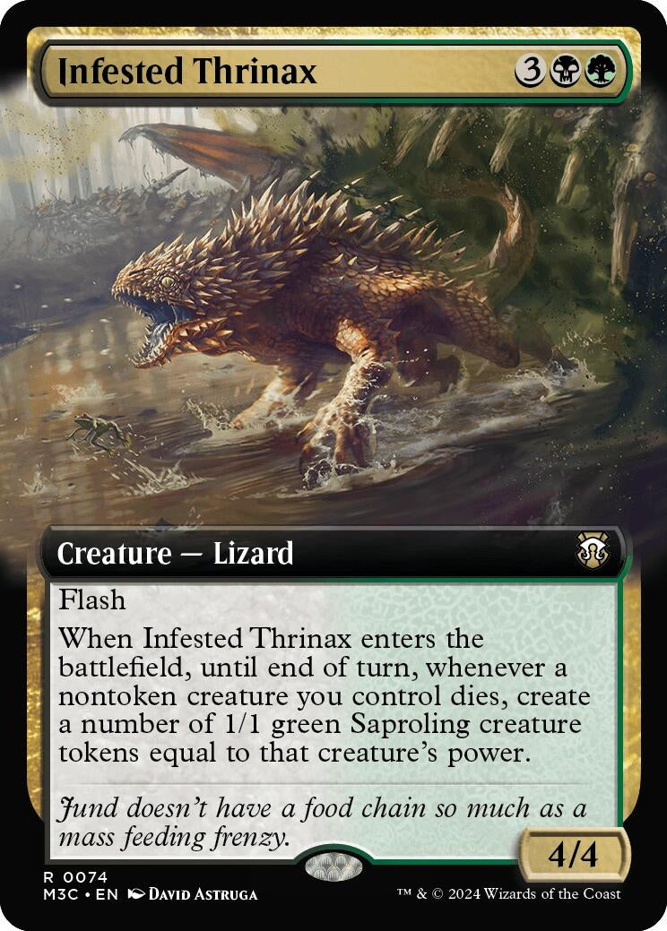 Image for Infested Thrinax (Extended Art) (74) (M3C) - Magic: The Gathering