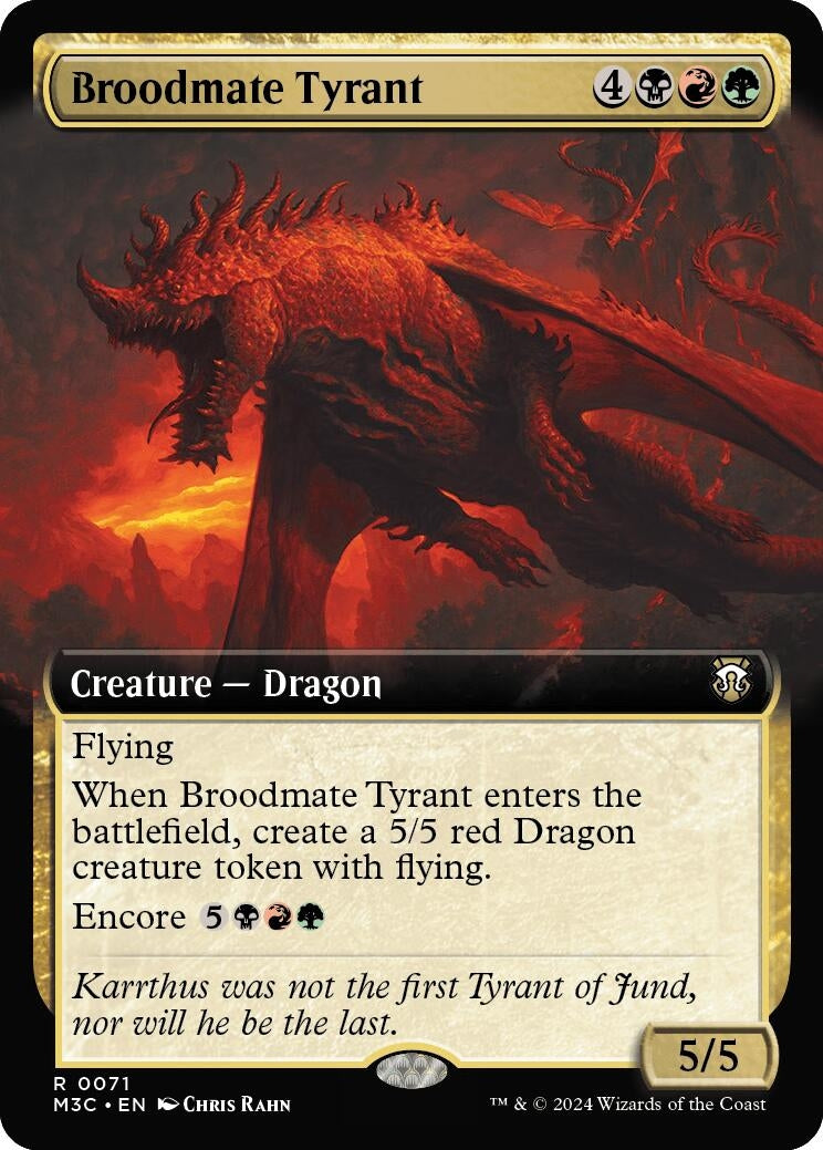Image for Broodmate Tyrant (Extended Art) (71) (M3C) - Magic: The Gathering