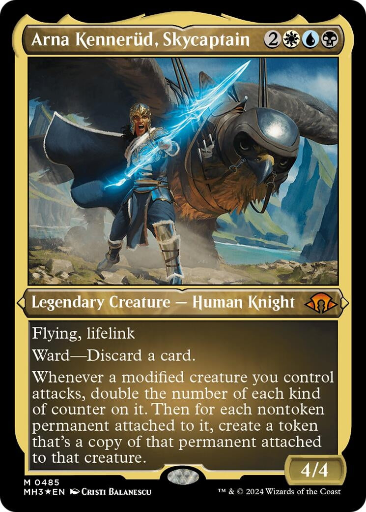 Image for Arna Kennerud, Skycaptain (Foil Etched) (485) (MH3) - Magic: The Gathering