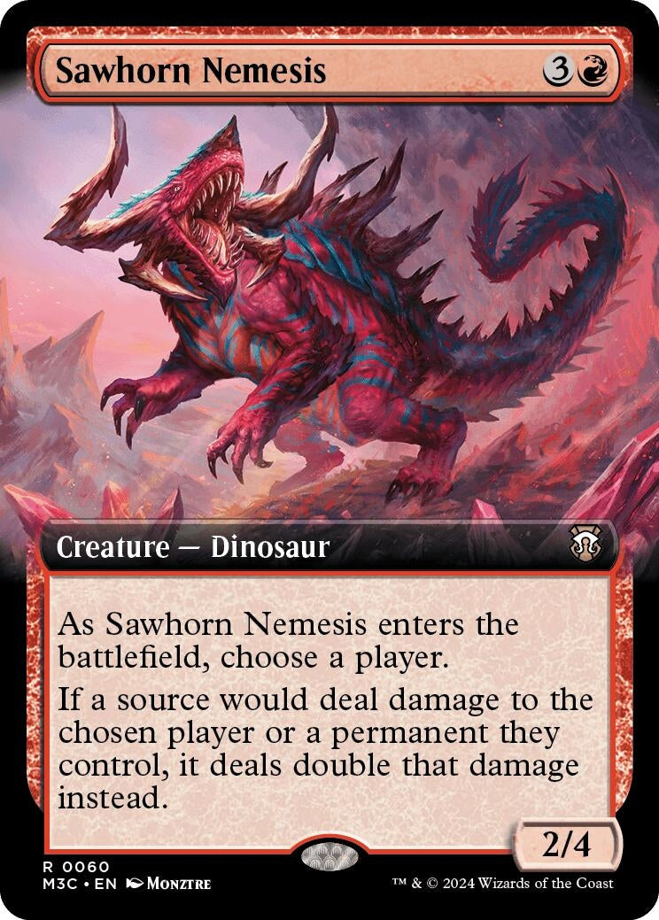 Image for Sawhorn Nemesis (Extended Art) (Ripple Foil) (60) (M3C) - Magic: The Gathering