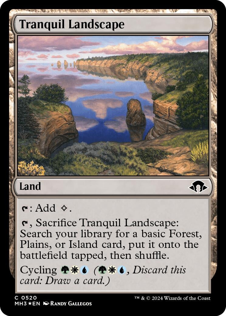 Image for Tranquil Landscape (Ripple Foil) (520) (MH3) - Magic: The Gathering