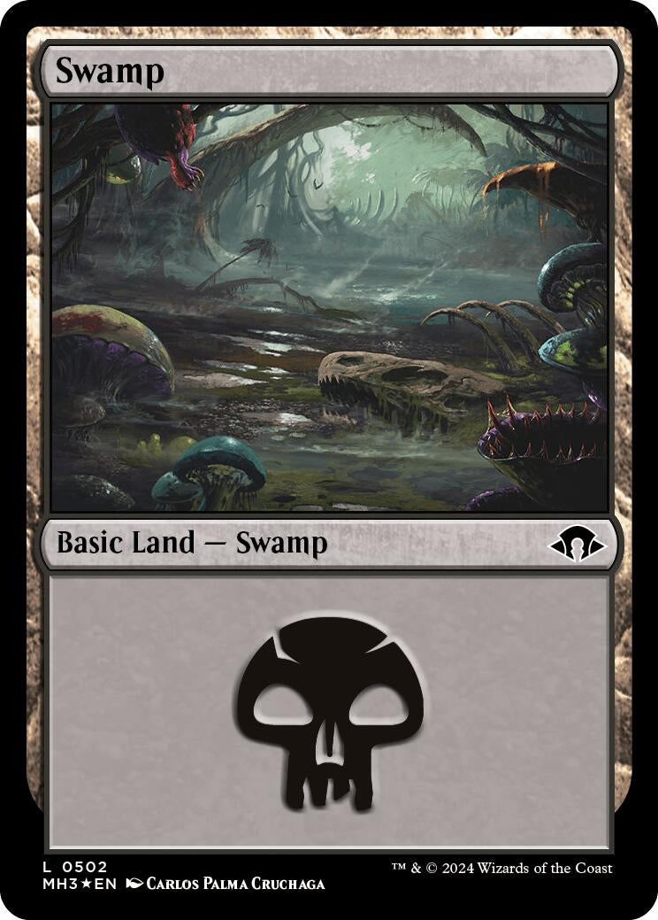 Image for Swamp (0502) (Ripple Foil) (502) (MH3) - Magic: The Gathering
