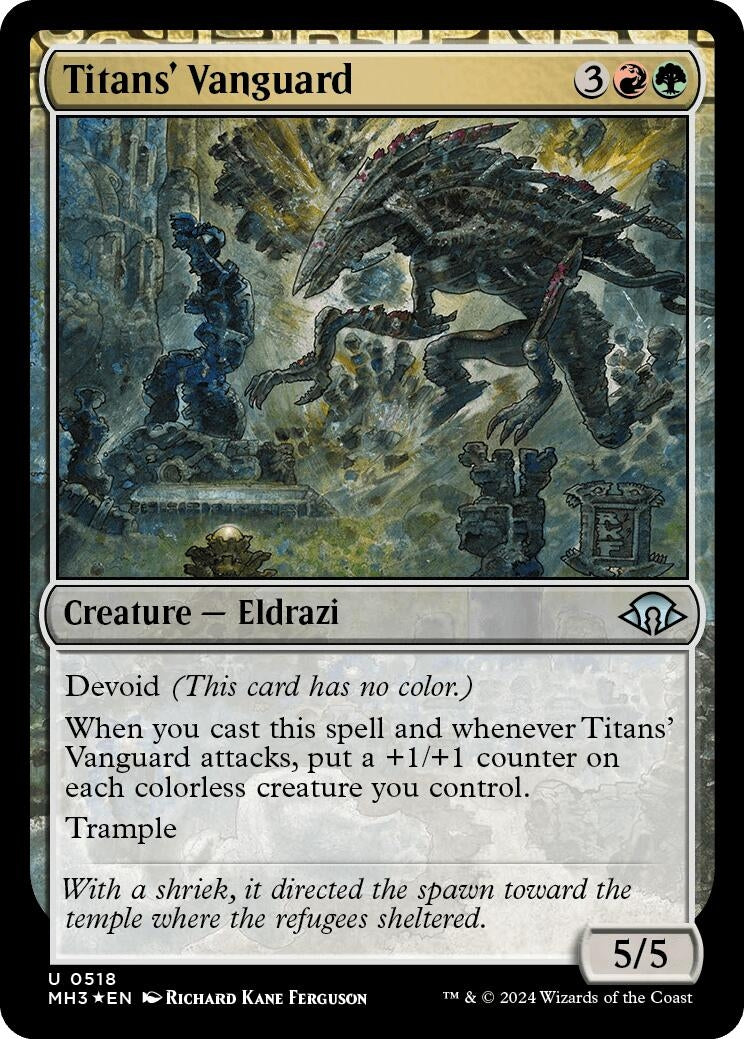 Image for Titans' Vanguard (Ripple Foil) (518) (MH3) - Magic: The Gathering