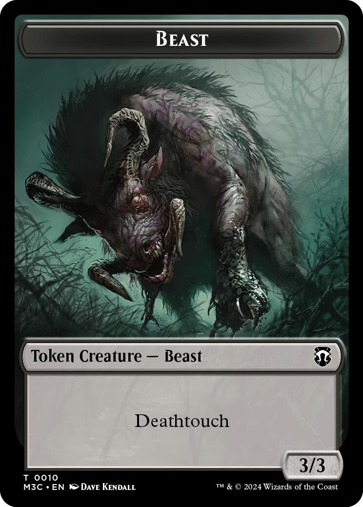 Image for Beast (0010) // Shapeshifter (0008) Double-Sided Token (10 // 8) (M3C) - Magic: The Gathering