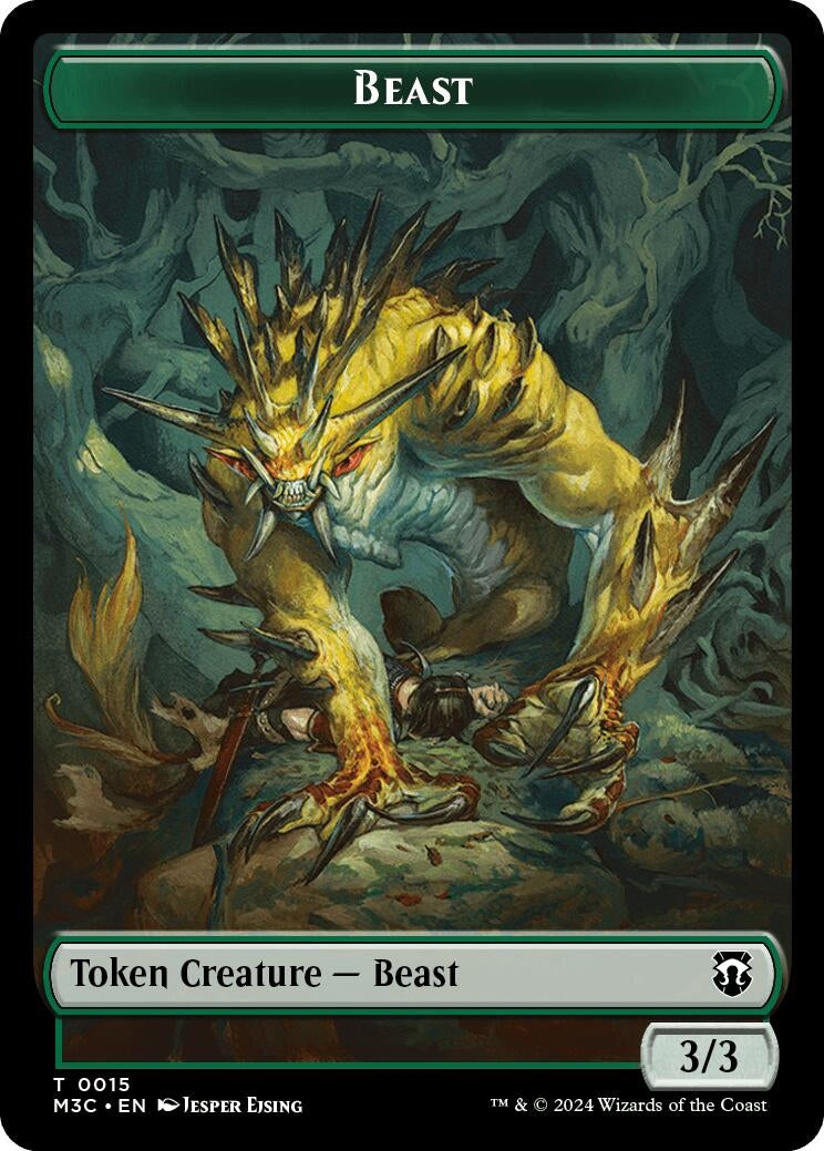 Image for Beast (0015) // Insect (0025) Double-Sided Token (15 // 25) (M3C) - Magic: The Gathering