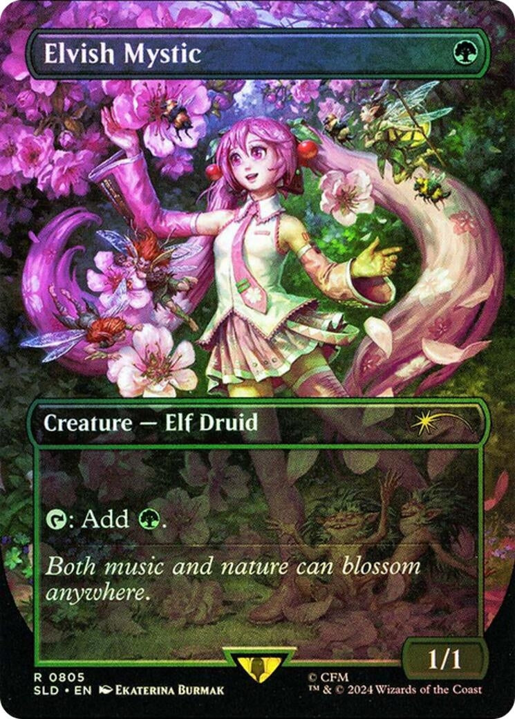 Image for Elvish Mystic (0805) (Rainbow Foil) (805) (SLD) - Magic: The Gathering
