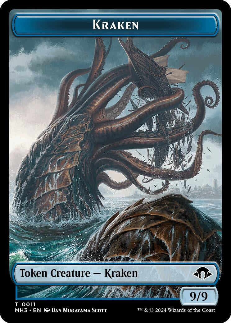 Image for Kraken // Energy Reserve Double-Sided Token (11 // 36) (MH3) - Magic: The Gathering