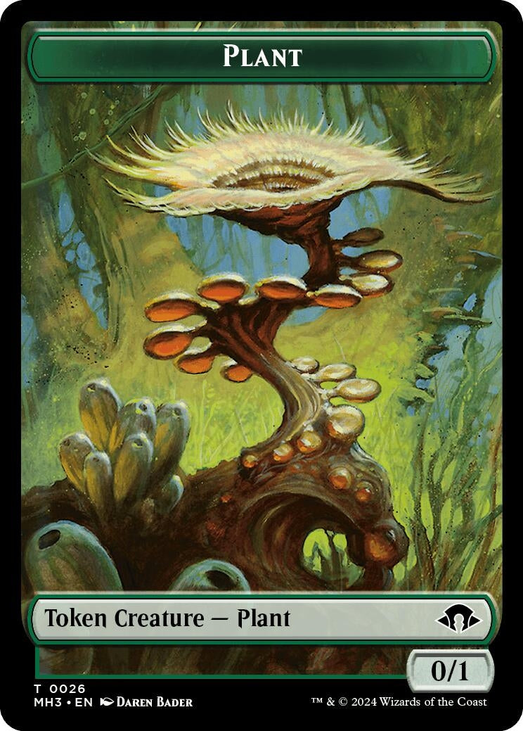 Image for Plant // Energy Reserve Double-Sided Token (26 // 36) (MH3) - Magic: The Gathering