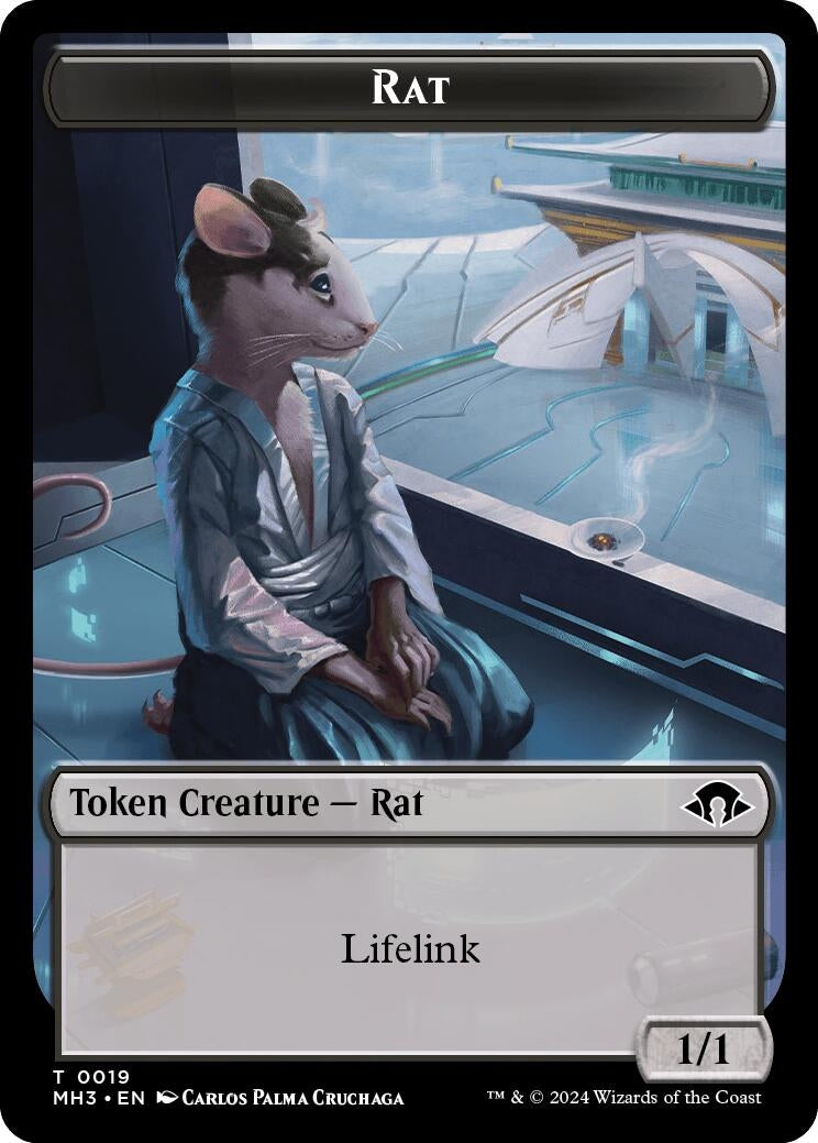 Image for Rat // Energy Reserve Double-Sided Token (19 // 36) (MH3) - Magic: The Gathering