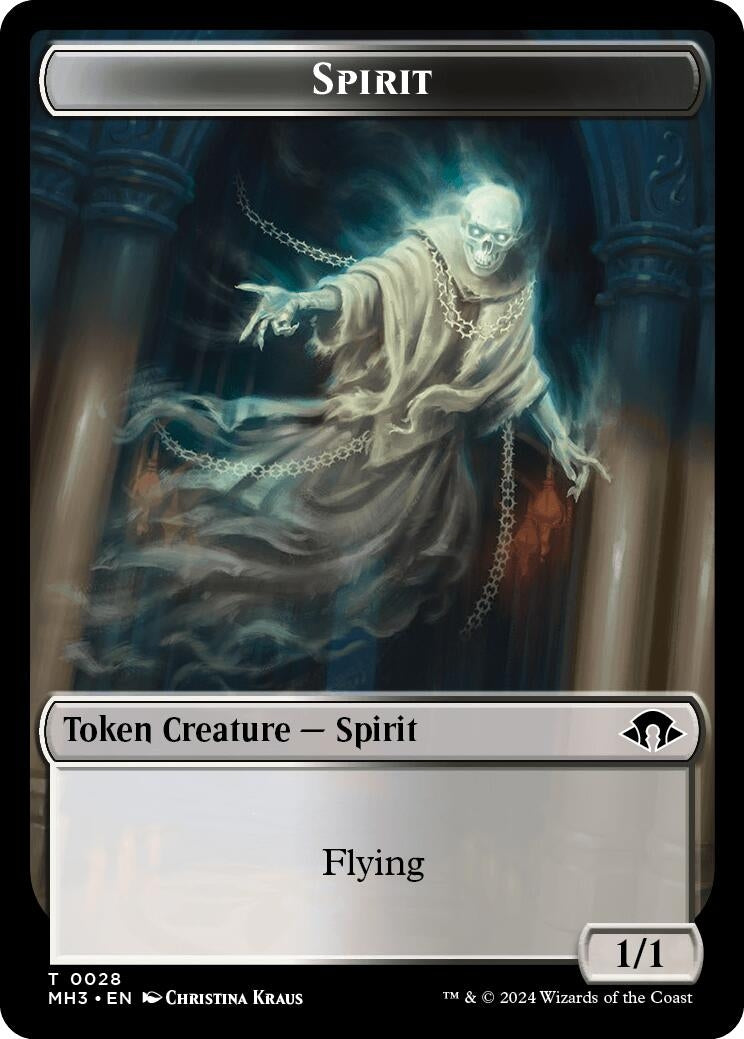 Image for Spirit (0028) // Energy Reserve Double-Sided Token (28 // 36) (MH3) - Magic: The Gathering