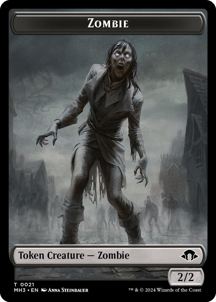 Image for Zombie Token (21) (MH3) - Magic: The Gathering