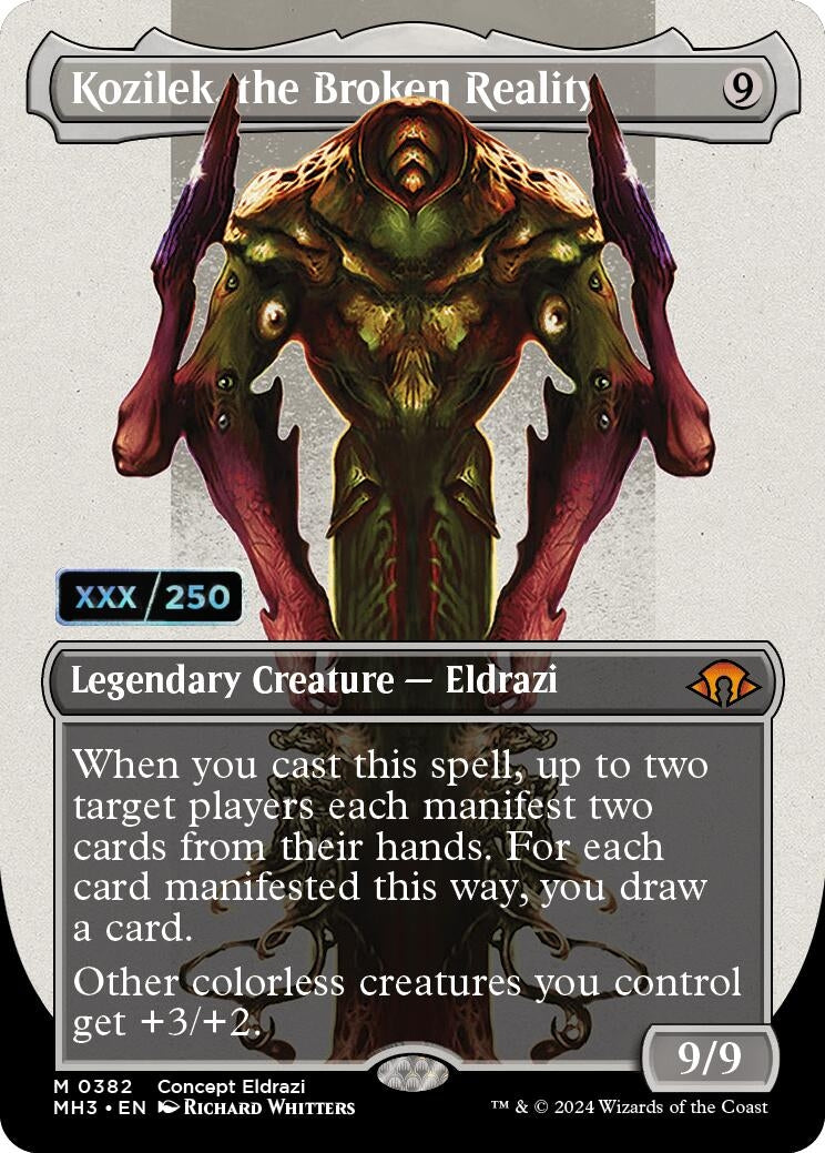 Image for Kozilek, the Broken Reality (Borderless) (Serial Numbered) (382) (MH3) - Magic: The Gathering