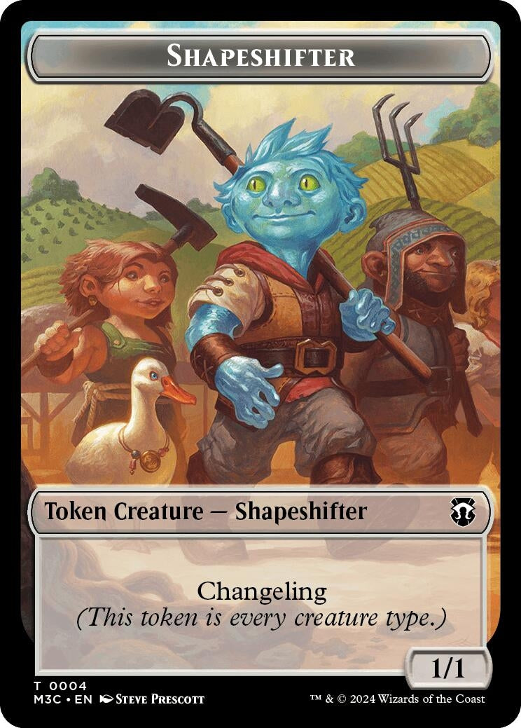 Image for Shapeshifter (0004) (Ripple Foil) // Copy Double-Sided Token (4 // 1) (M3C) - Magic: The Gathering