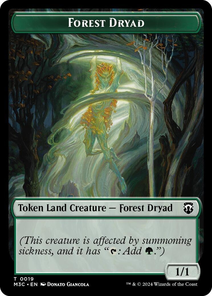 Image for Forest Dryad (Ripple Foil) // Emblem - Vivien Reid Double-Sided Token (19 // 28) (M3C) - Magic: The Gathering