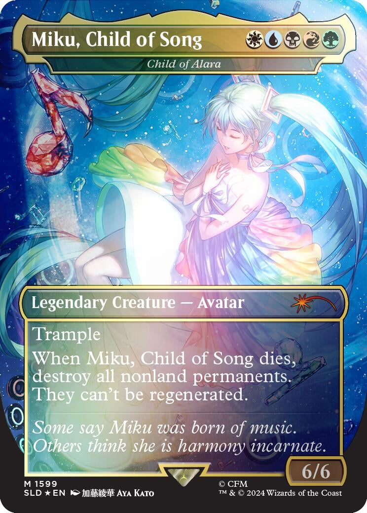 Image for Miku, Child of Song - Child of Alara (Rainbow Foil) (1599) (SLD) - Magic: The Gathering