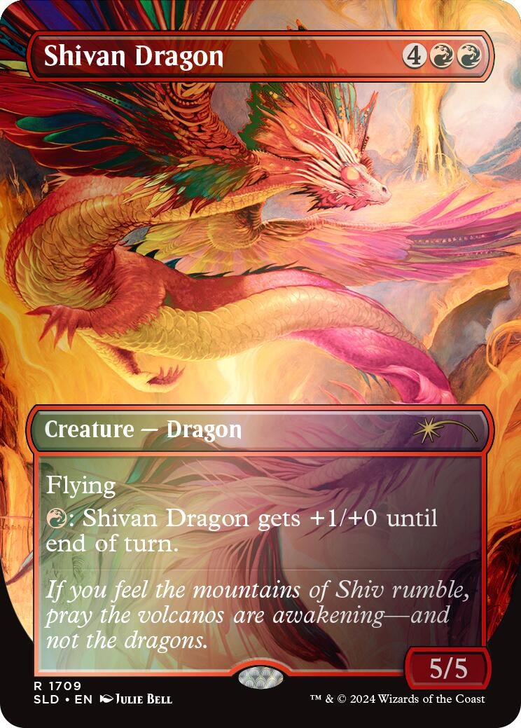 Image for Shivan Dragon (Rainbow Foil) (1709) (SLD) - Magic: The Gathering