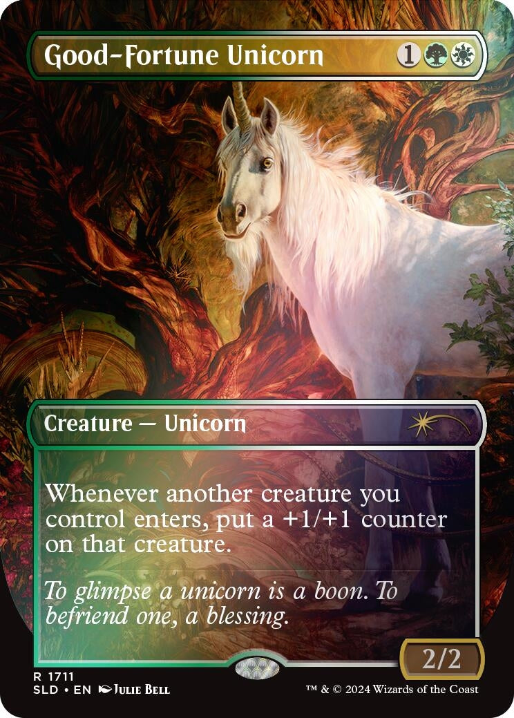 Image for Good-Fortune Unicorn (Rainbow Foil) (1711) (SLD) - Magic: The Gathering