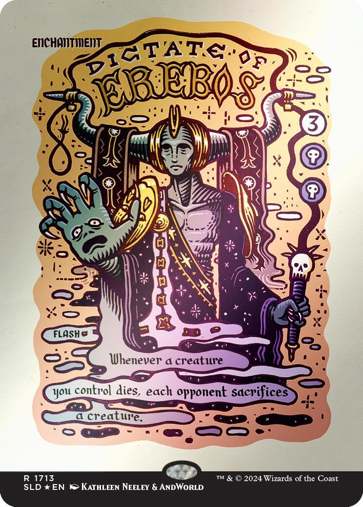 Image for Dictate of Erebos (Rainbow Foil) (1713) (SLD) - Magic: The Gathering