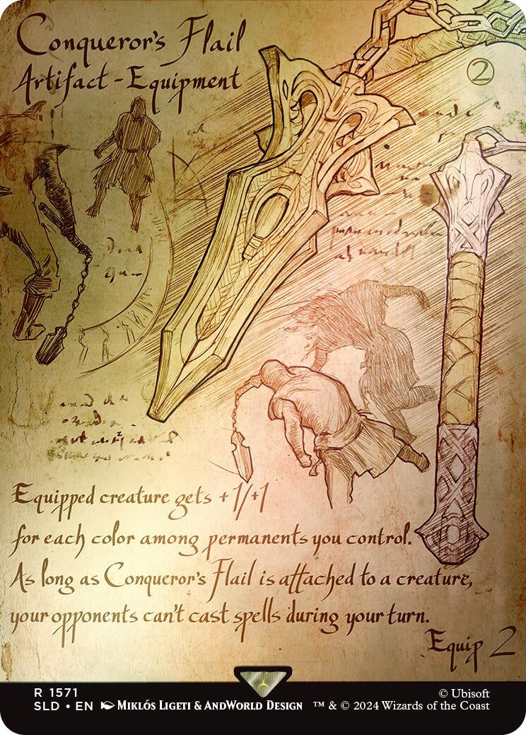 Image for Conqueror's Flail (Rainbow Foil) (1571) (SLD) - Magic: The Gathering