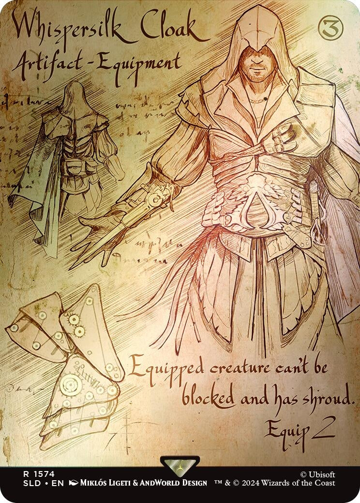 Image for Whispersilk Cloak (Rainbow Foil) (1574) (SLD) - Magic: The Gathering