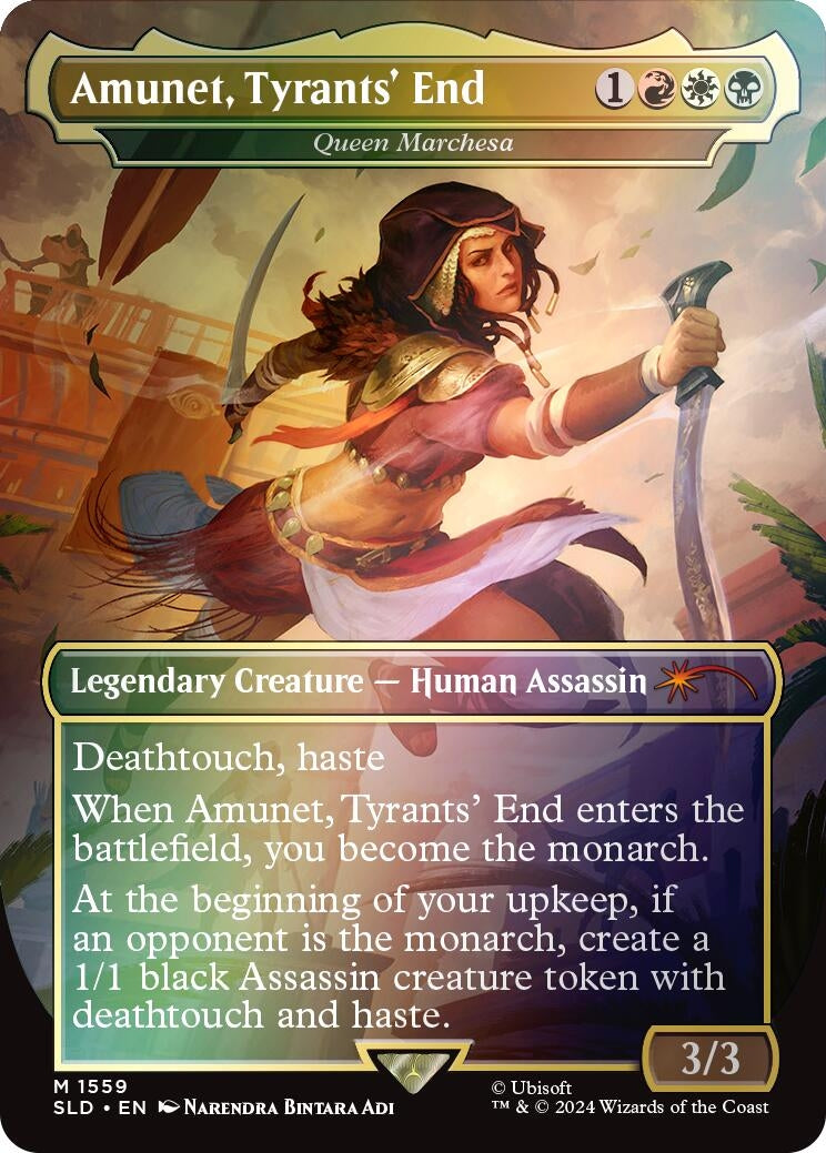 Image for Amunet, Tyrants' End - Queen Marchesa (Rainbow Foil) (1559) (SLD) - Magic: The Gathering