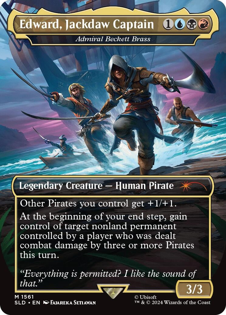 Image for Edward, Jackdaw Captain - Admiral Beckett Brass (1561) (SLD) - Magic: The Gathering