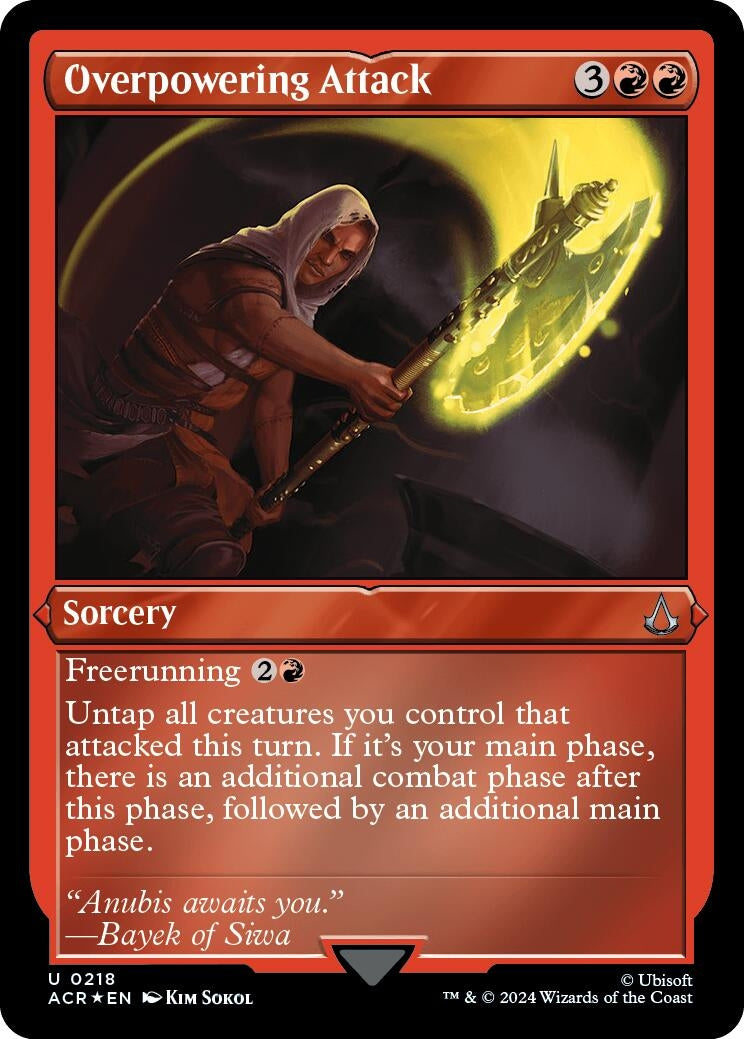 Image for Overpowering Attack (Foil Etched) (218) (ACR) - Magic: The Gathering