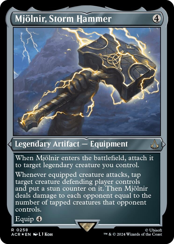 Image for Mjolnir, Storm Hammer (Foil Etched) (258) (ACR) - Magic: The Gathering