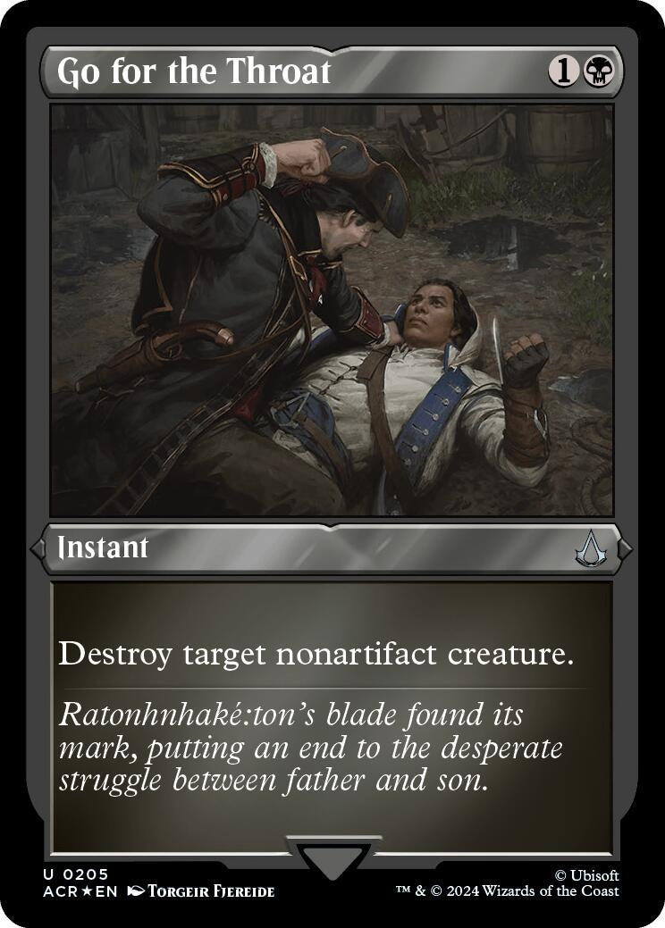 Image for Go for the Throat (Foil Etched) (205) (ACR) - Magic: The Gathering