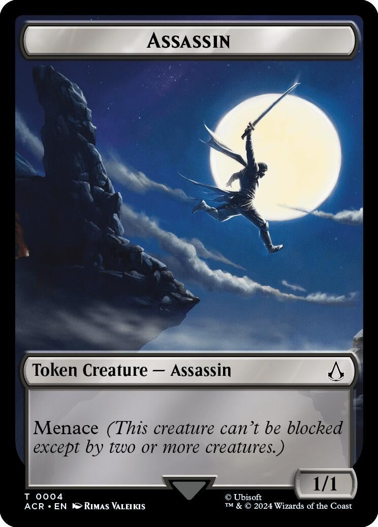 Image for Assassin // Human Rogue Double-Sided Token (4 // 3) (ACR) - Magic: The Gathering