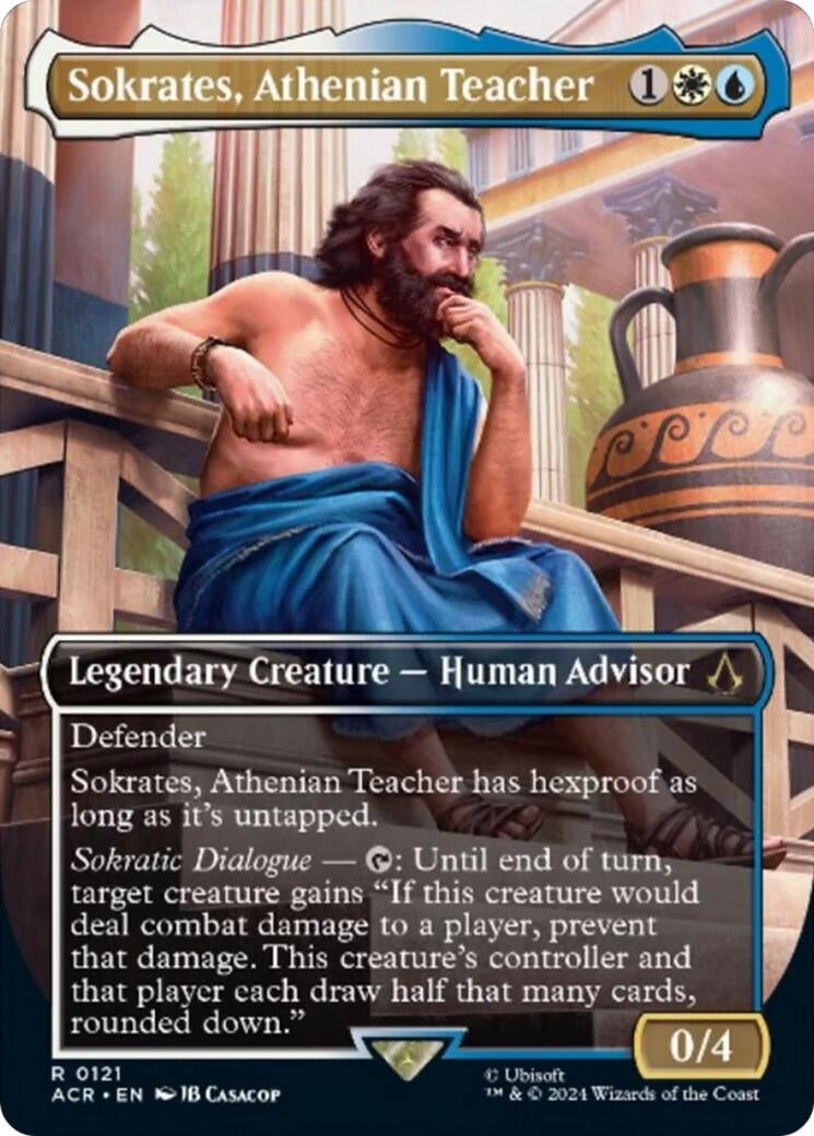 Image for Sokrates, Athenian Teacher (Borderless) (121) (ACR) - Magic: The Gathering