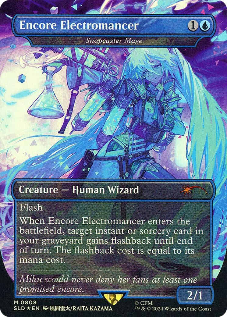 Image for Encore Electromancer - Snapcaster Mage (Rainbow Foil) (808) (SLD) - Magic: The Gathering