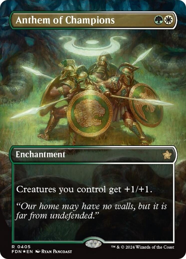 Image for Anthem of Champions (Borderless) (Mana Foil) (405) (FDN) - Magic: The Gathering