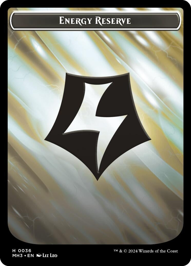 Image for Energy Reserve (Ripple Foil) // Servo Double-Sided Token (36 // 33) (MH3) - Magic: The Gathering