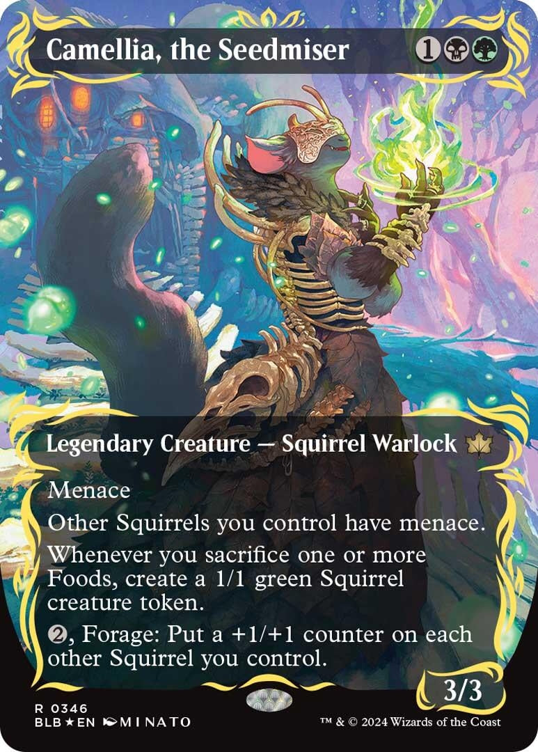 Image for Camellia, the Seedmiser (Borderless) (Raised Foil) (346) (BLB) - Magic: The Gathering