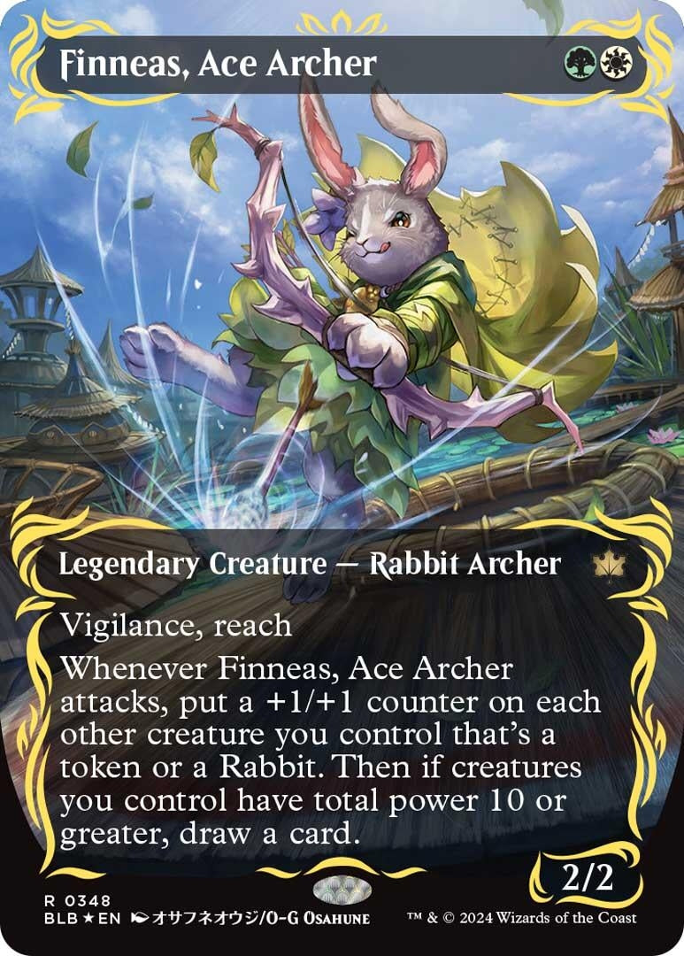 Image for Finneas, Ace Archer (Borderless) (Raised Foil) (348) (BLB) - Magic: The Gathering