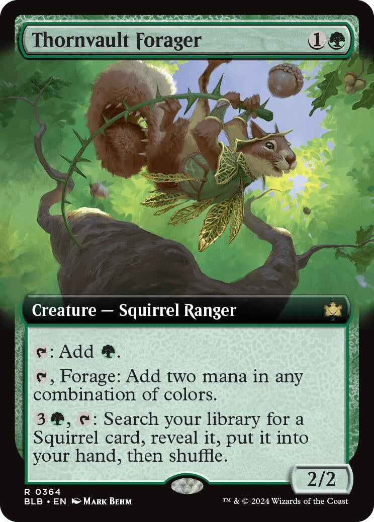 Image for Thornvault Forager (Extended Art) (364) (BLB) - Magic: The Gathering
