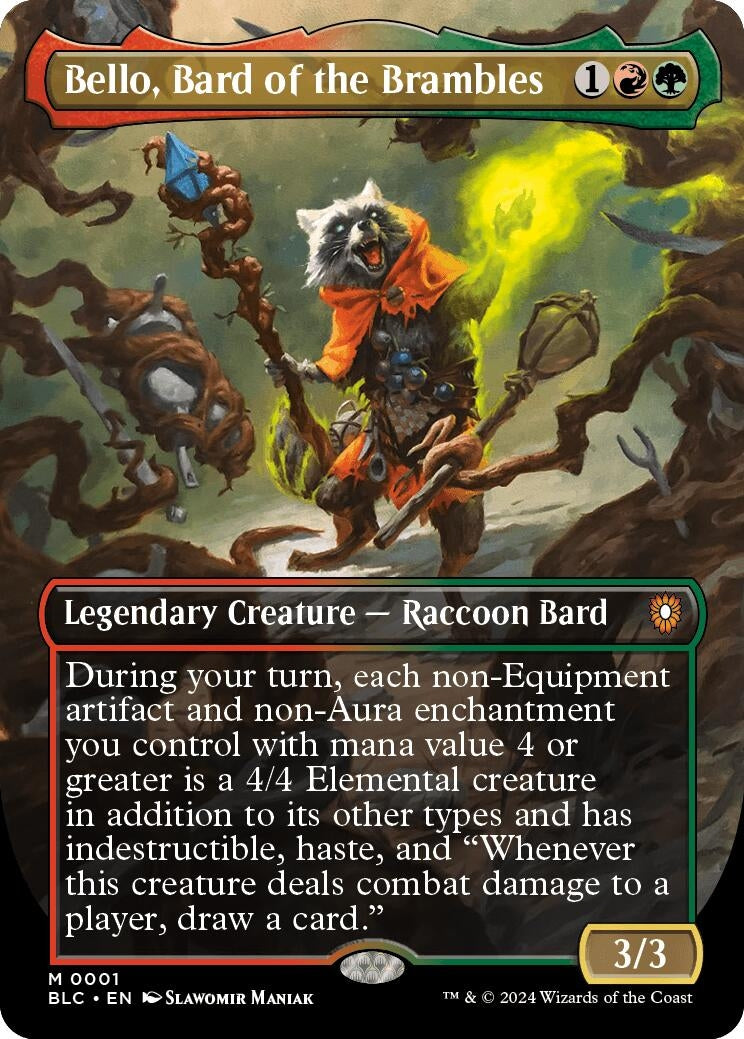 Image for Bello, Bard of the Brambles (Borderless) (1) (BLC) - Magic: The Gathering
