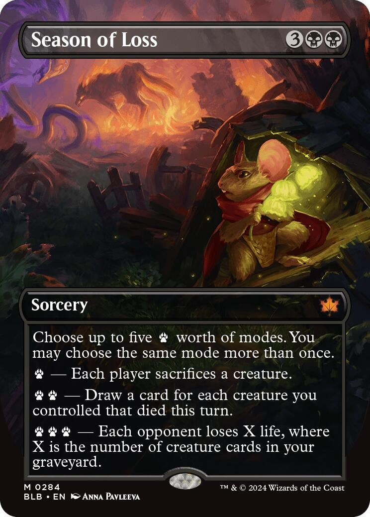 Image for Season of Loss (Borderless) (284) (BLB) - Magic: The Gathering