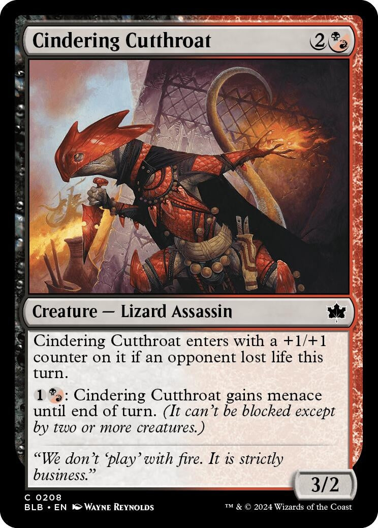 Image for Cindering Cutthroat (208) (BLB) - Magic: The Gathering