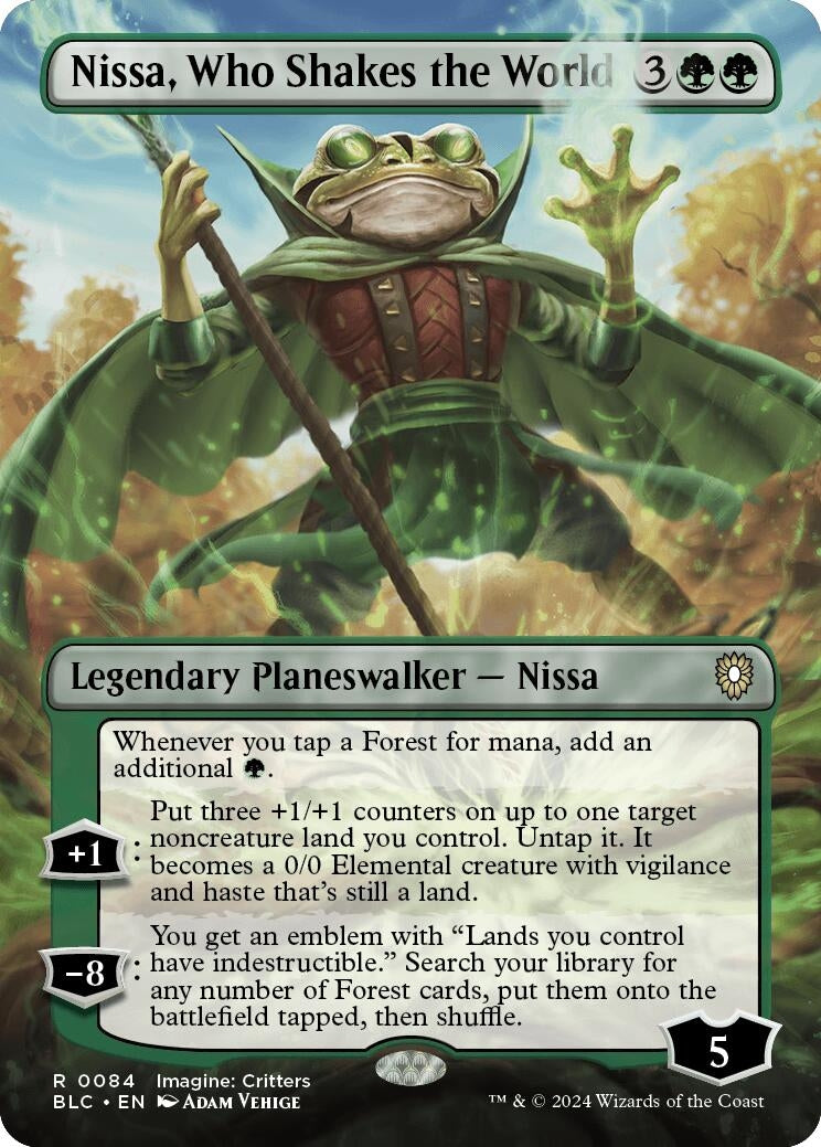Image for Nissa, Who Shakes the World (Borderless) (84) (BLC) - Magic: The Gathering