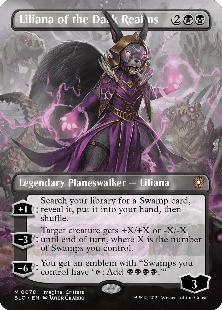 Image for Liliana of the Dark Realms (Borderless) (78) (BLC) - Magic: The Gathering