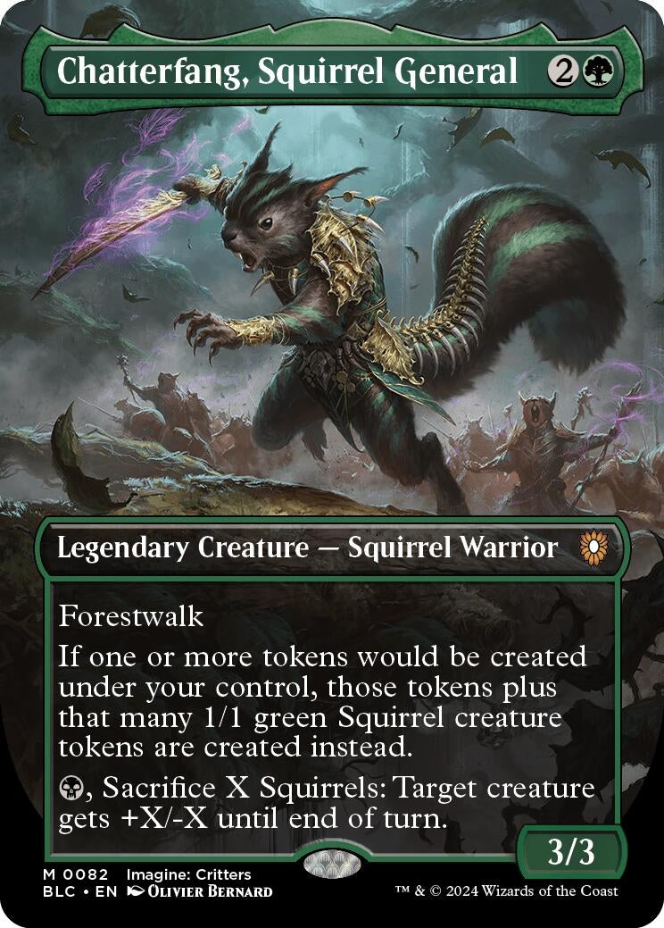 Image for Chatterfang, Squirrel General (Borderless) (82) (BLC) - Magic: The Gathering