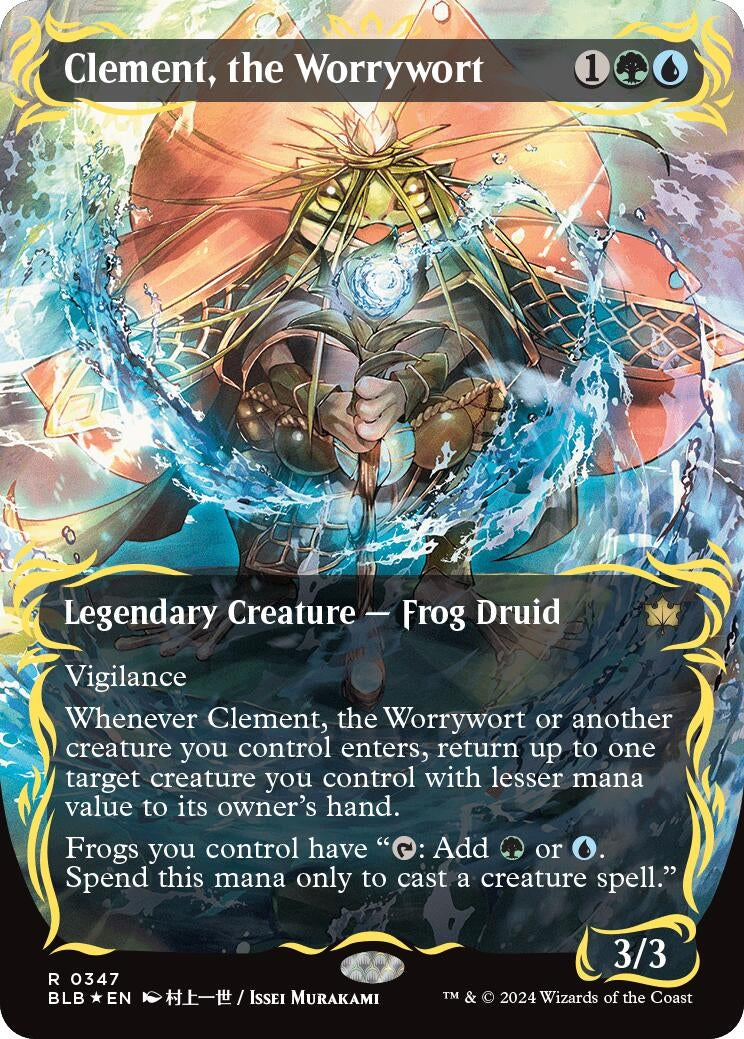 Image for Clement, the Worrywort (Borderless) (Raised Foil) (347) (BLB) - Magic: The Gathering
