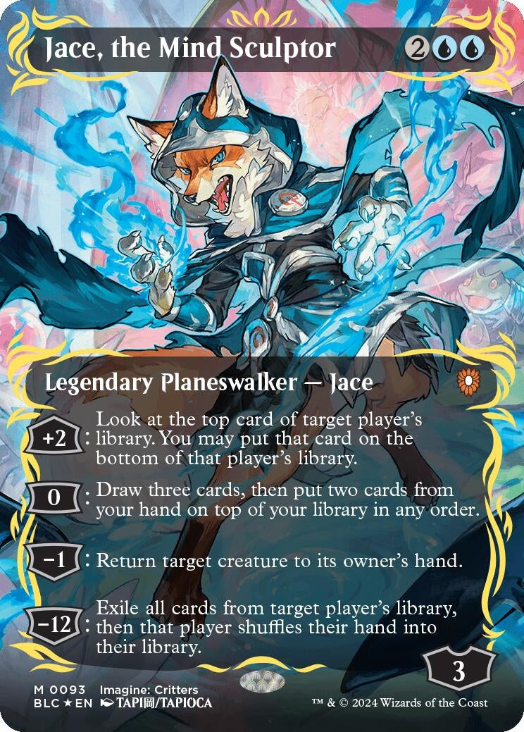 Image for Jace, the Mind Sculptor (Borderless) (Raised Foil) (93) (BLC) - Magic: The Gathering