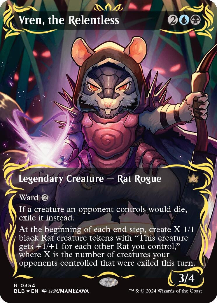 Image for Vren, the Relentless (Borderless) (Raised Foil) (354) (BLB) - Magic: The Gathering