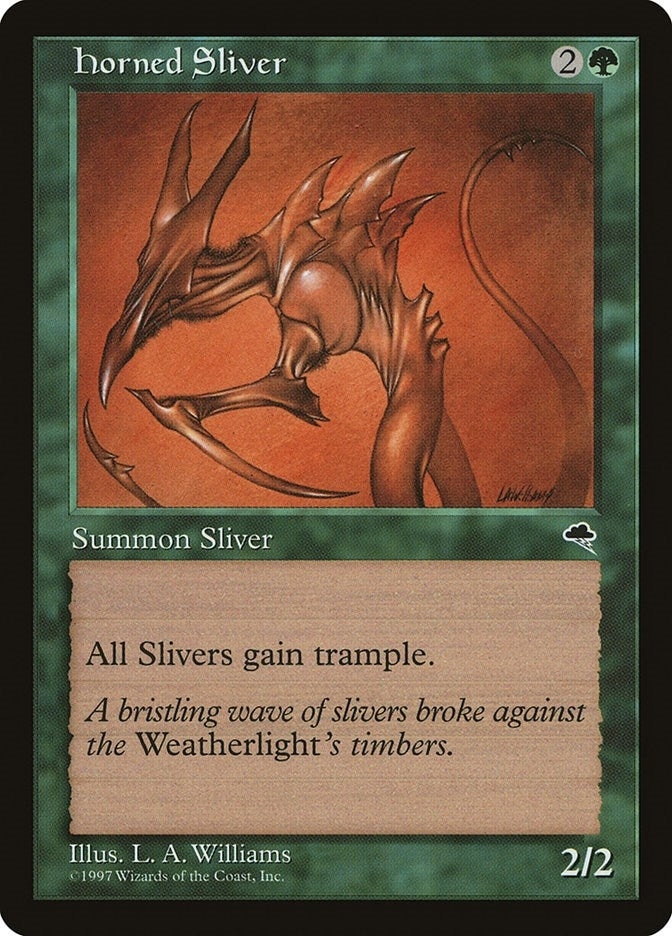 Image for Horned Sliver (234) (TMP) - Magic: The Gathering