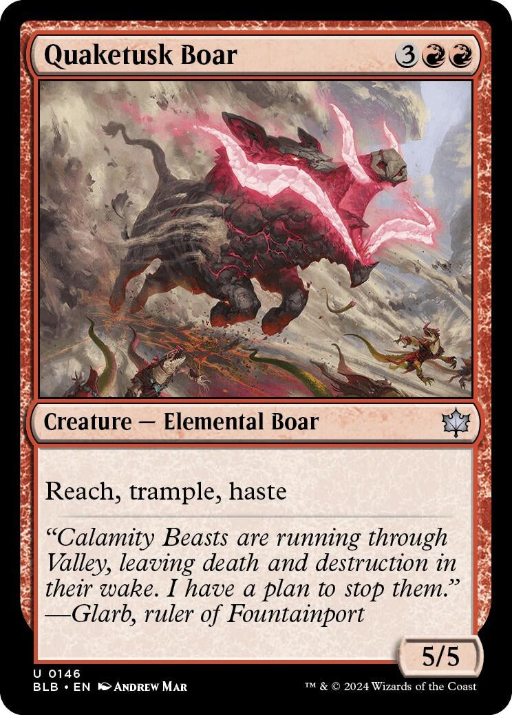 Image for Quaketusk Boar (146) (BLB) - Magic: The Gathering
